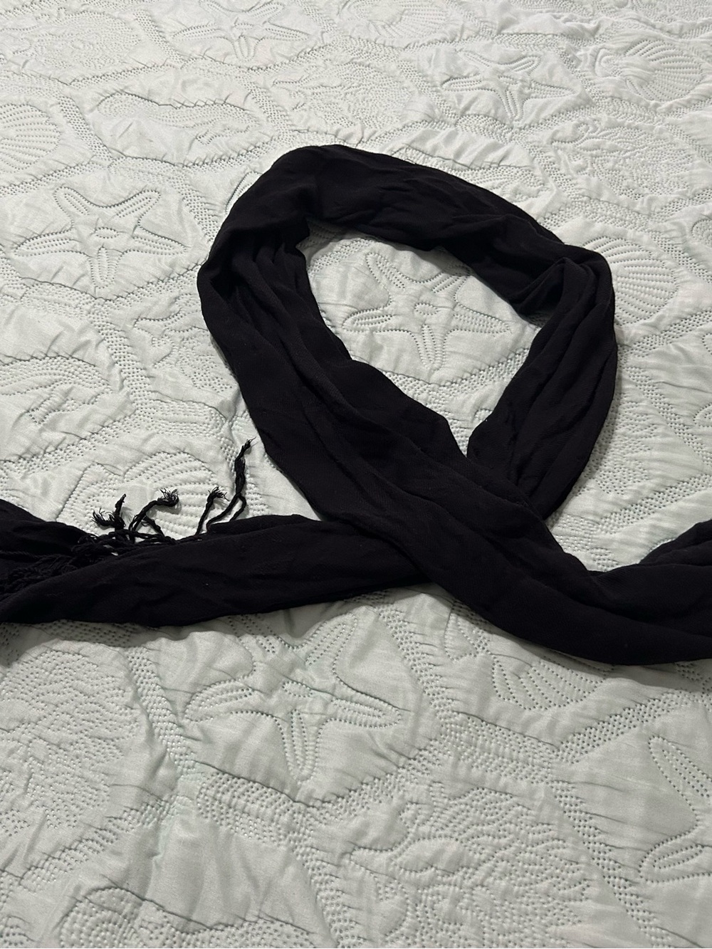 NWT Solid black pashmina